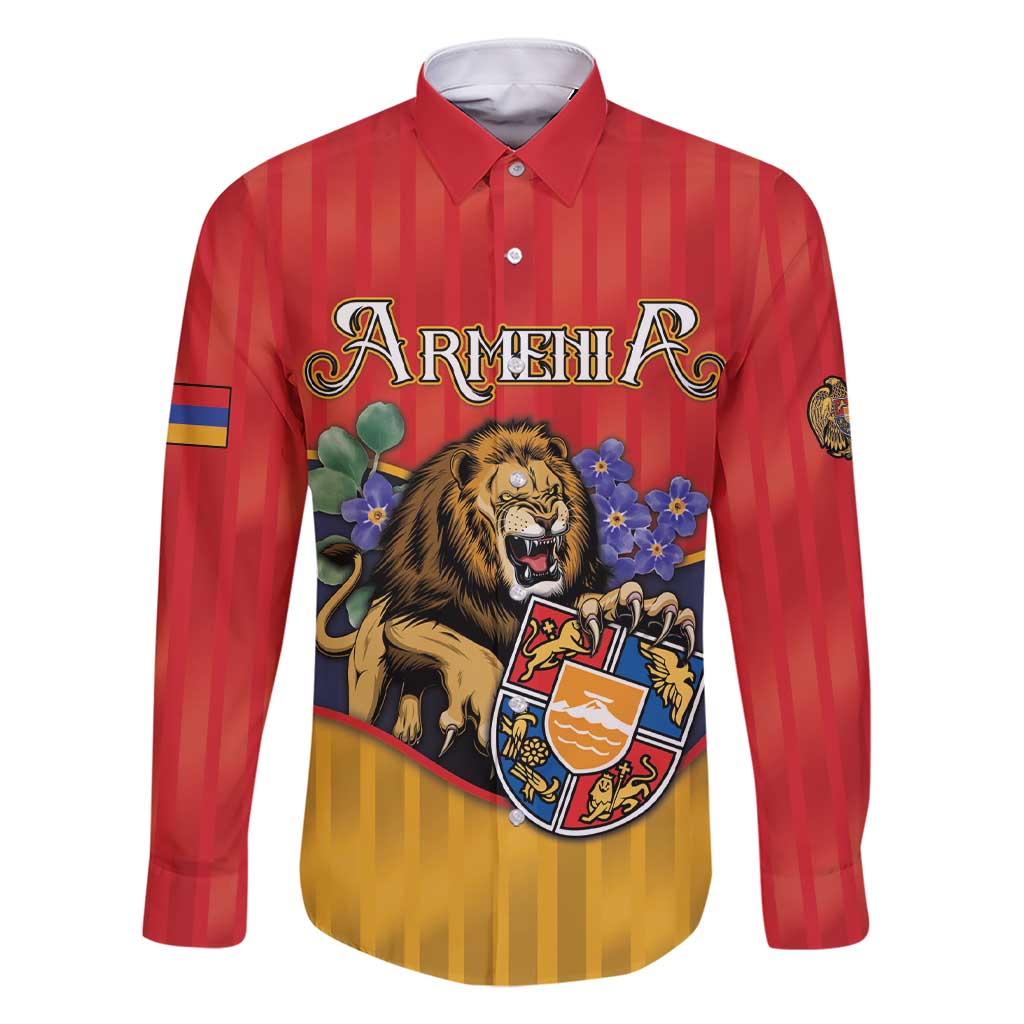 Personalized Armenia Family Matching Short Sleeve Bodycon Dress and Hawaiian Shirt Lion As National Symbol - Wonder Print Shop