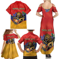 Personalized Armenia Family Matching Summer Maxi Dress and Hawaiian Shirt Lion As National Symbol - Wonder Print Shop