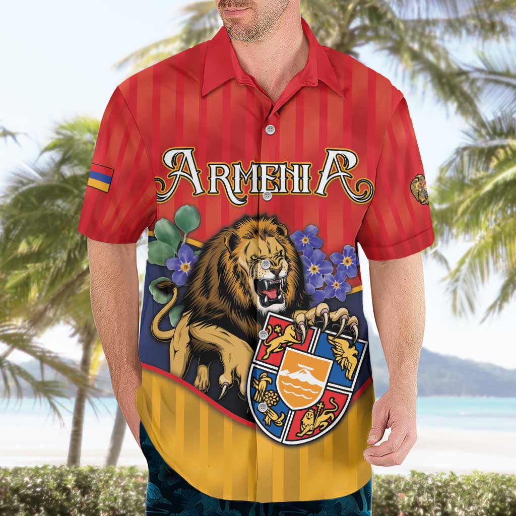 Personalized Armenia Hawaiian Shirt Lion As National Symbol - Wonder Print Shop
