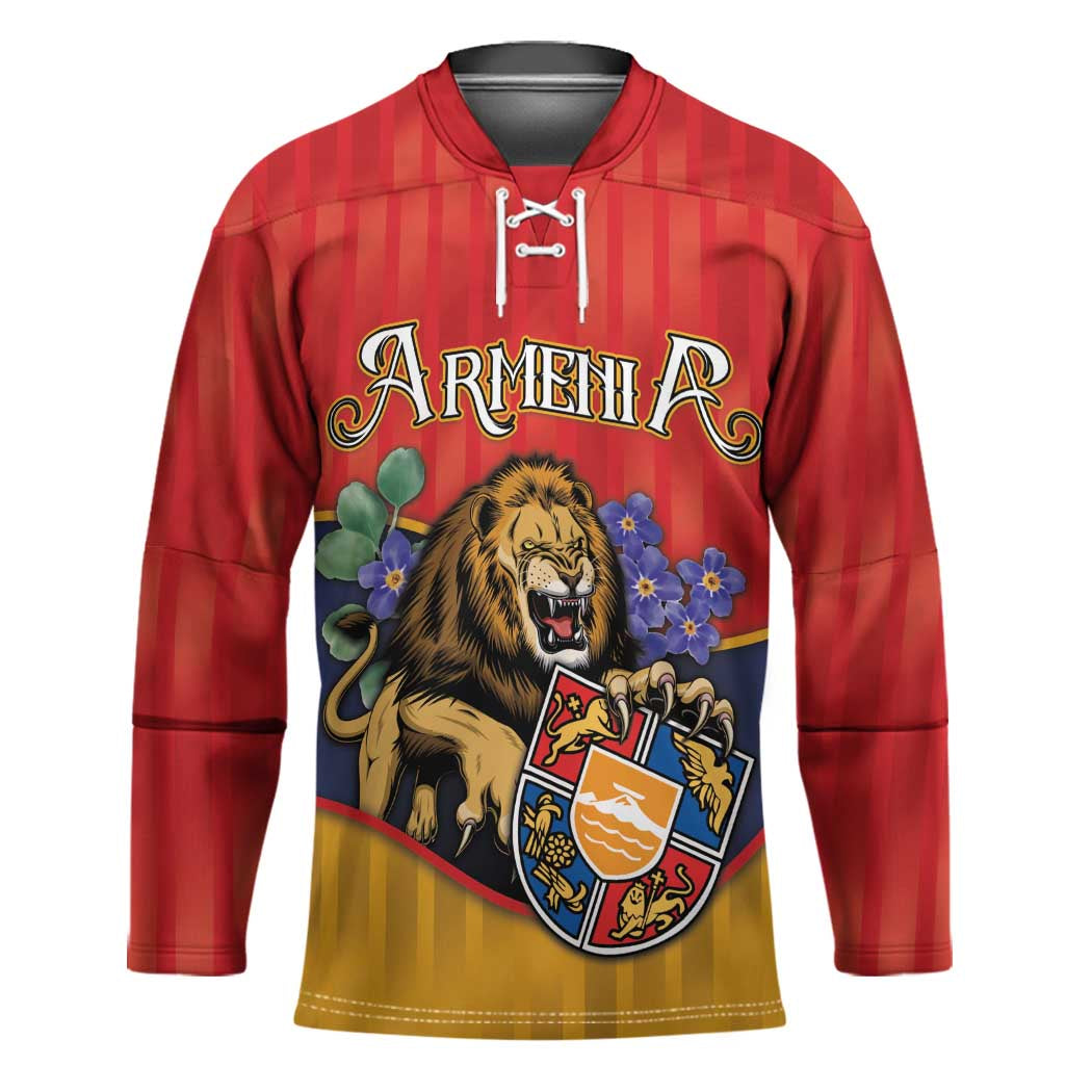Personalized Armenia Hockey Jersey Lion As National Symbol - Wonder Print Shop