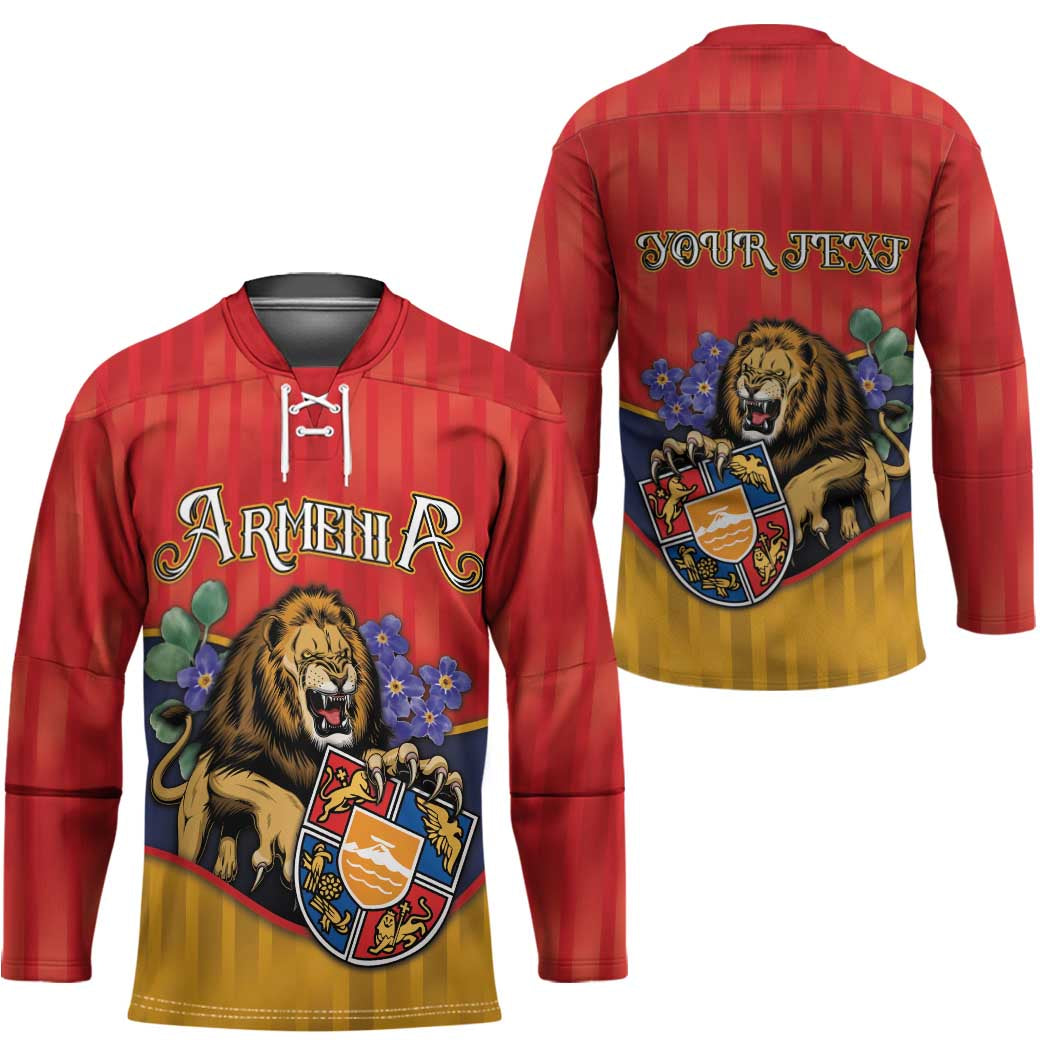 Personalized Armenia Hockey Jersey Lion As National Symbol - Wonder Print Shop