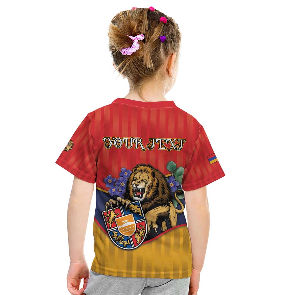Personalized Armenia Kid T Shirt Lion As National Symbol - Wonder Print Shop
