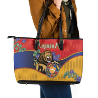 Armenia Leather Tote Bag Lion As National Symbol - Wonder Print Shop