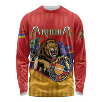 Personalized Armenia Long Sleeve Shirt Lion As National Symbol - Wonder Print Shop