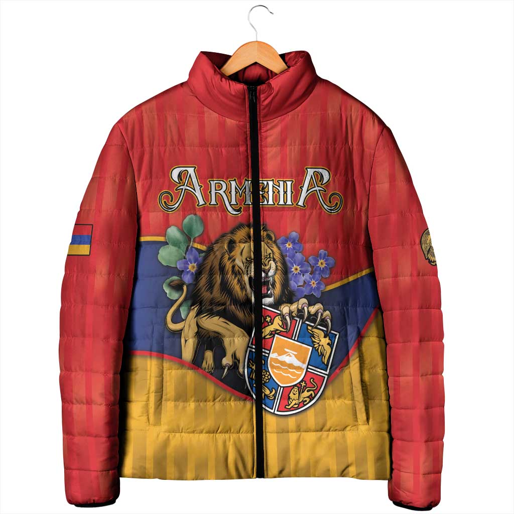 Personalized Armenia Padded Jacket Lion As National Symbol - Wonder Print Shop