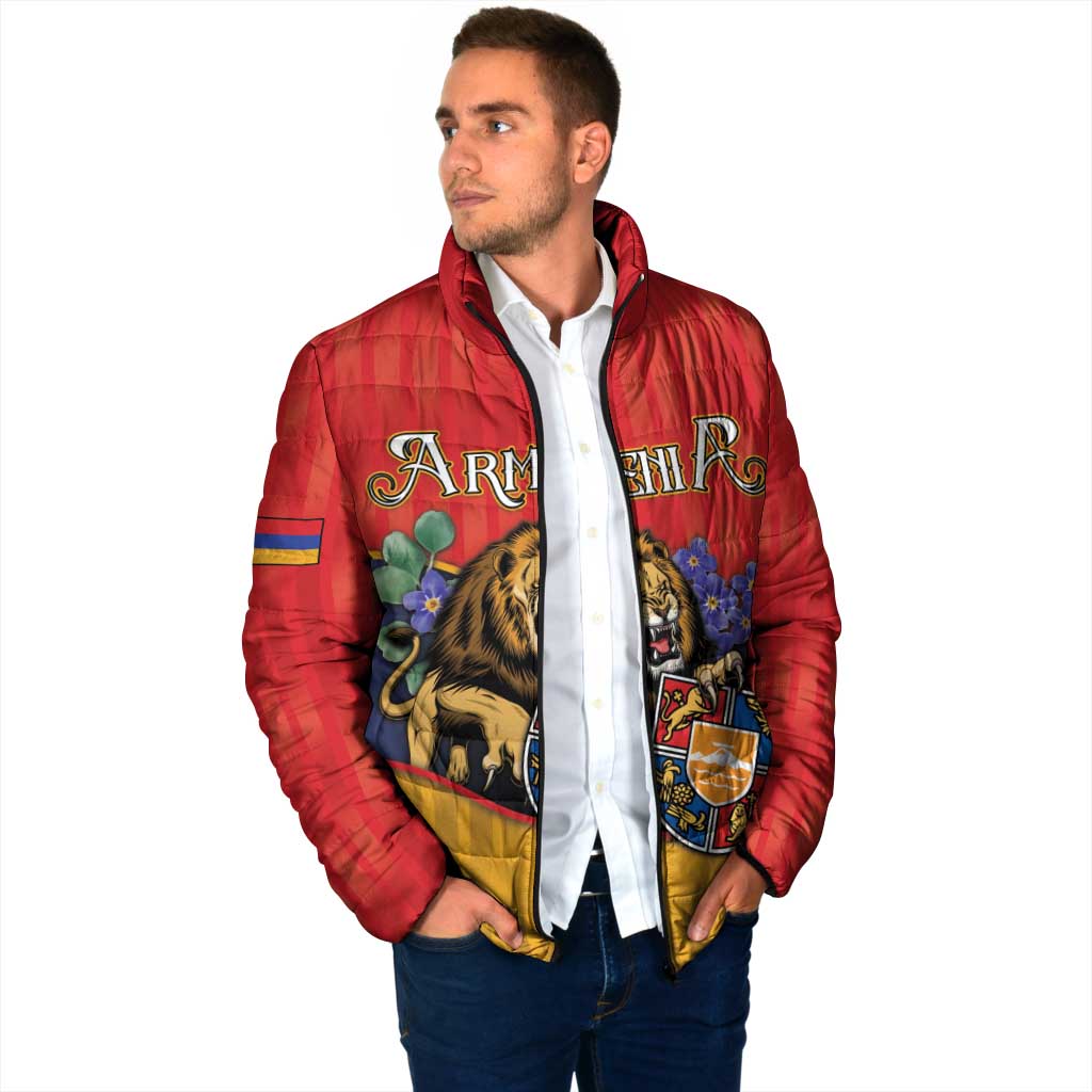 Personalized Armenia Padded Jacket Lion As National Symbol - Wonder Print Shop