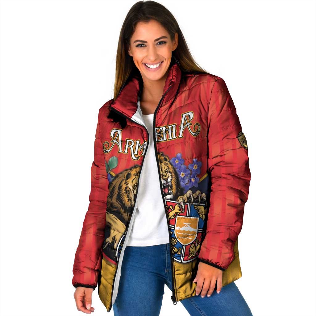 Personalized Armenia Padded Jacket Lion As National Symbol - Wonder Print Shop