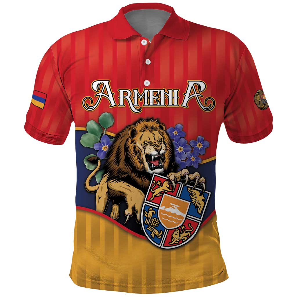 Personalized Armenia Polo Shirt Lion As National Symbol - Wonder Print Shop