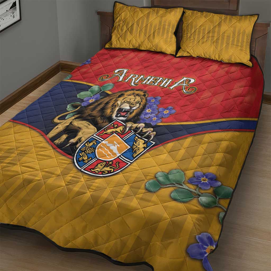 Armenia Quilt Bed Set Lion As National Symbol - Wonder Print Shop