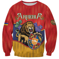 Personalized Armenia Sweatshirt Lion As National Symbol - Wonder Print Shop