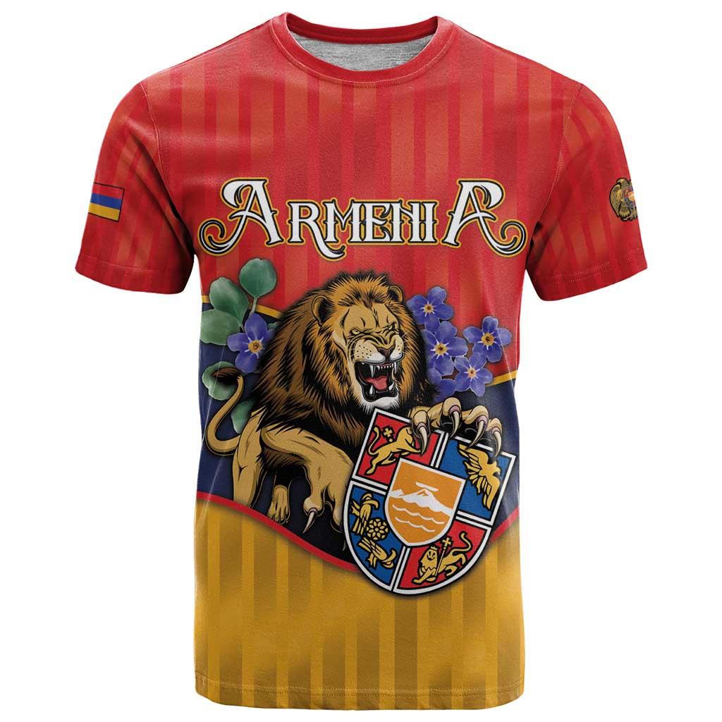 Personalized Armenia T Shirt Lion As National Symbol - Wonder Print Shop