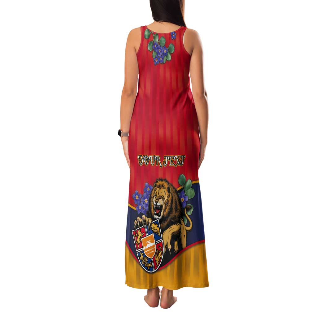 Personalized Armenia Tank Maxi Dress Lion As National Symbol - Wonder Print Shop