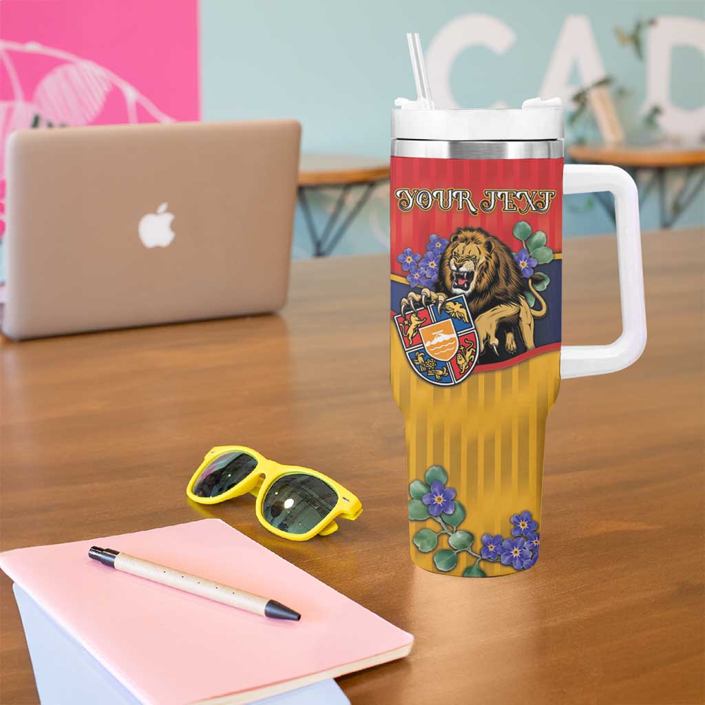 Personalized Armenia Tumbler With Handle Lion As National Symbol - Wonder Print Shop