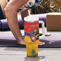 Personalized Armenia Tumbler With Handle Lion As National Symbol - Wonder Print Shop