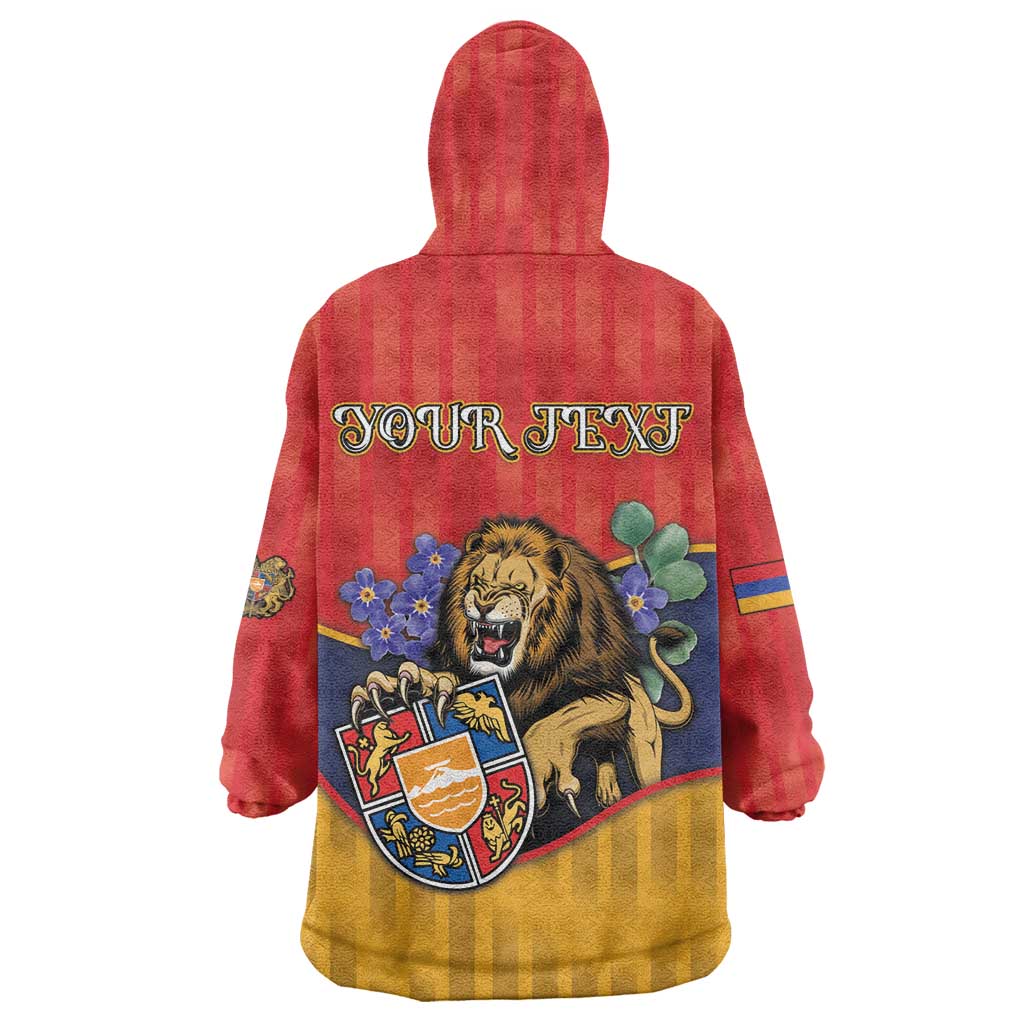 Personalized Armenia Wearable Blanket Hoodie Lion As National Symbol - Wonder Print Shop