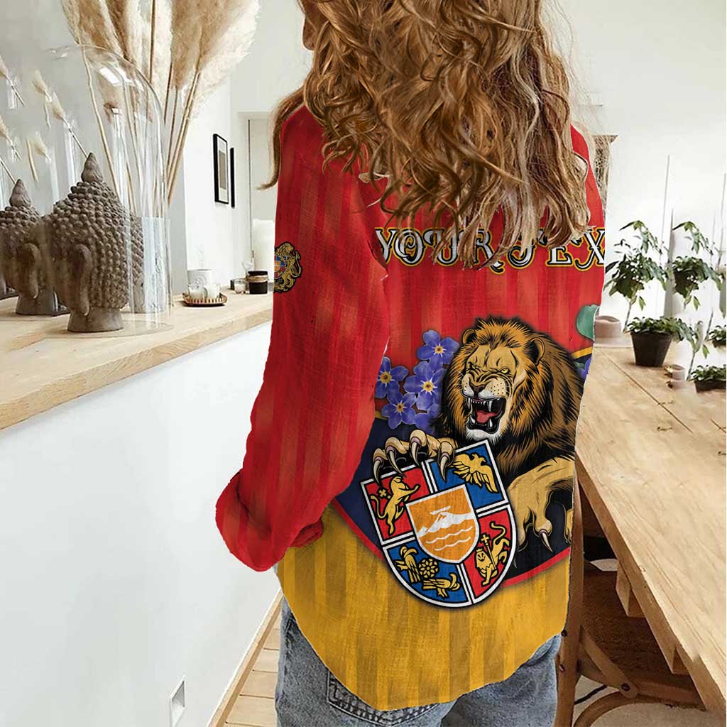 Personalized Armenia Women Casual Shirt Lion As National Symbol - Wonder Print Shop