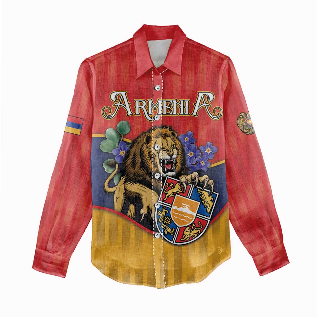 Personalized Armenia Women Casual Shirt Lion As National Symbol - Wonder Print Shop