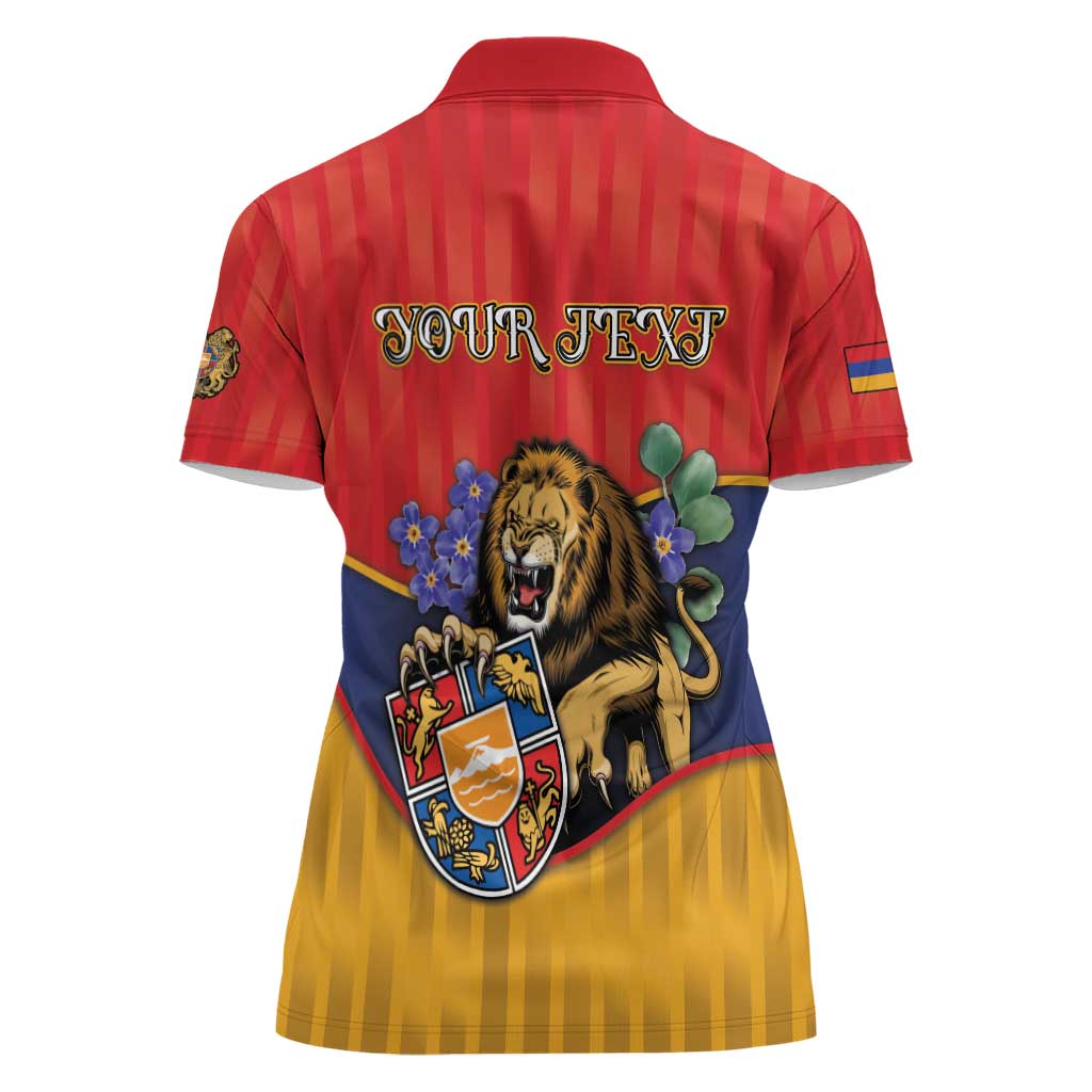 Personalized Armenia Women Polo Shirt Lion As National Symbol - Wonder Print Shop
