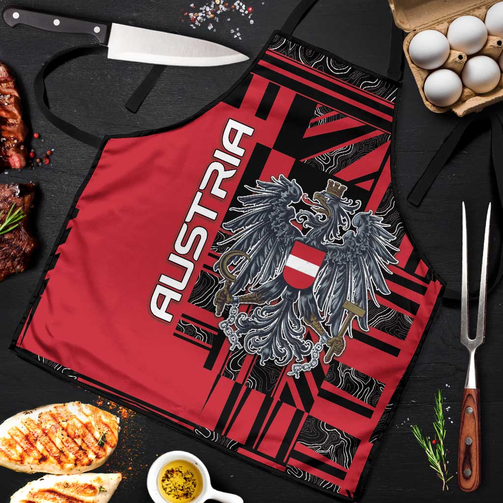 Austria Apron Black Eagle Badge With Patterns - Wonder Print Shop