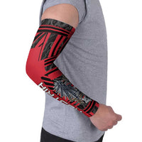 Austria Arm Sleeves Black Eagle Badge With Patterns - Wonder Print Shop