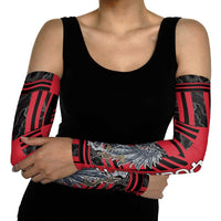 Austria Arm Sleeves Black Eagle Badge With Patterns - Wonder Print Shop