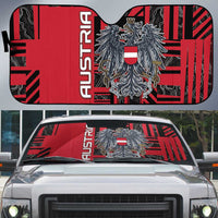 Austria Auto Sun Shade Black Eagle Badge With Patterns - Wonder Print Shop