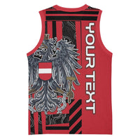 Personalized Austria Basketball Jersey Black Eagle Badge With Patterns - Wonder Print Shop