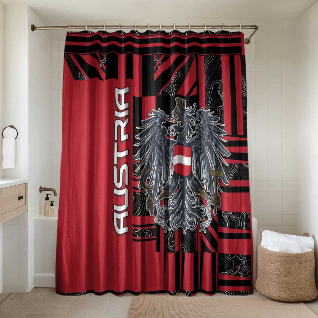 Austria Bathroom Set Black Eagle Badge With Patterns - Wonder Print Shop