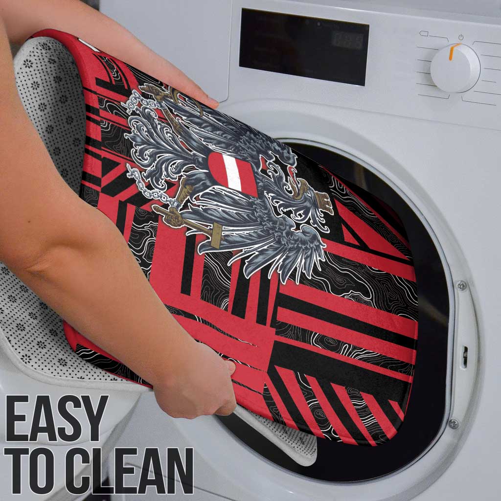 Austria Bathroom Set Black Eagle Badge With Patterns - Wonder Print Shop