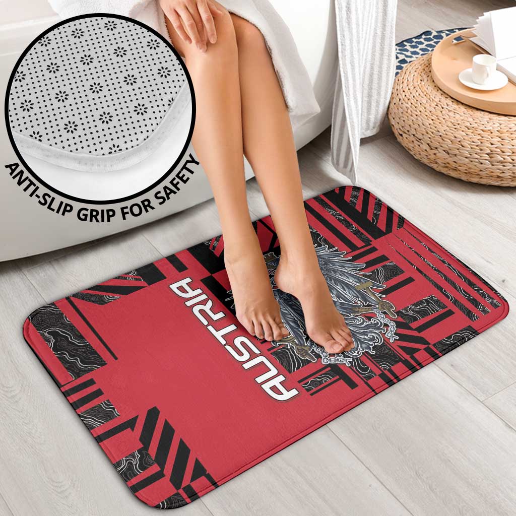 Austria Bathroom Set Black Eagle Badge With Patterns - Wonder Print Shop