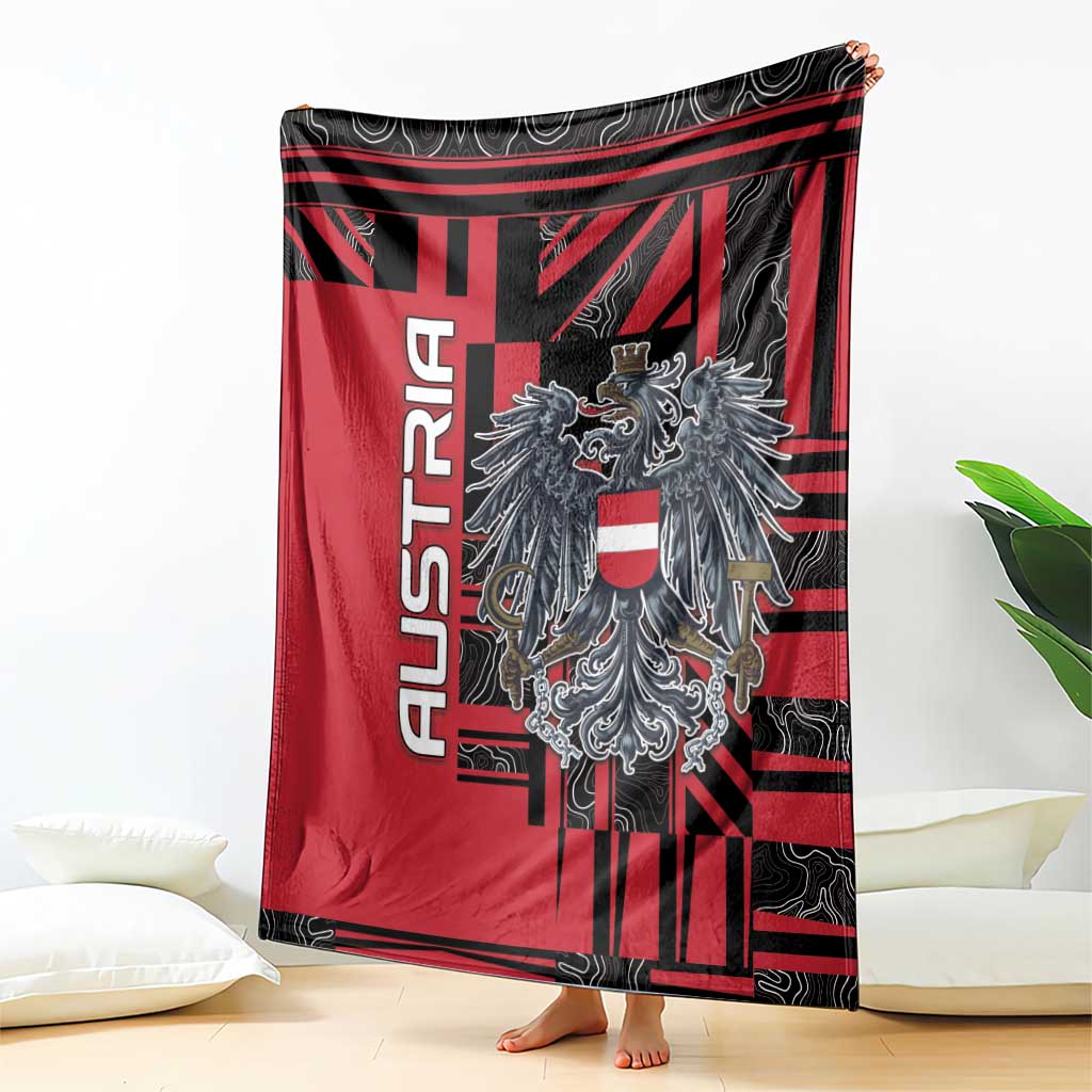 Austria Blanket Black Eagle Badge With Patterns - Wonder Print Shop