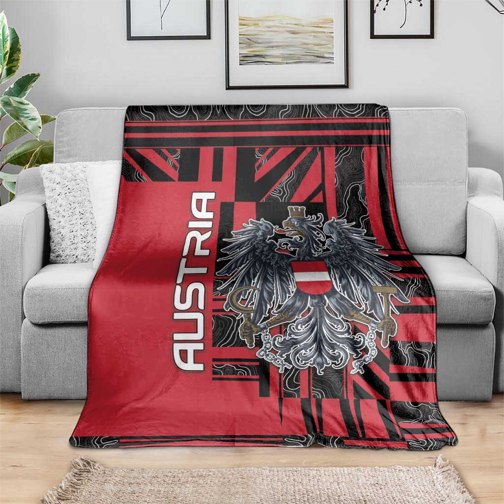 Austria Blanket Black Eagle Badge With Patterns - Wonder Print Shop