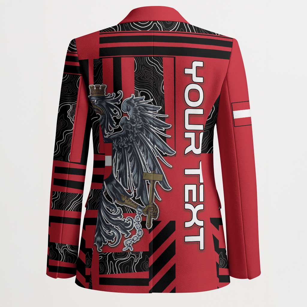 Personalized Austria Blazer Black Eagle Badge With Patterns - Wonder Print Shop