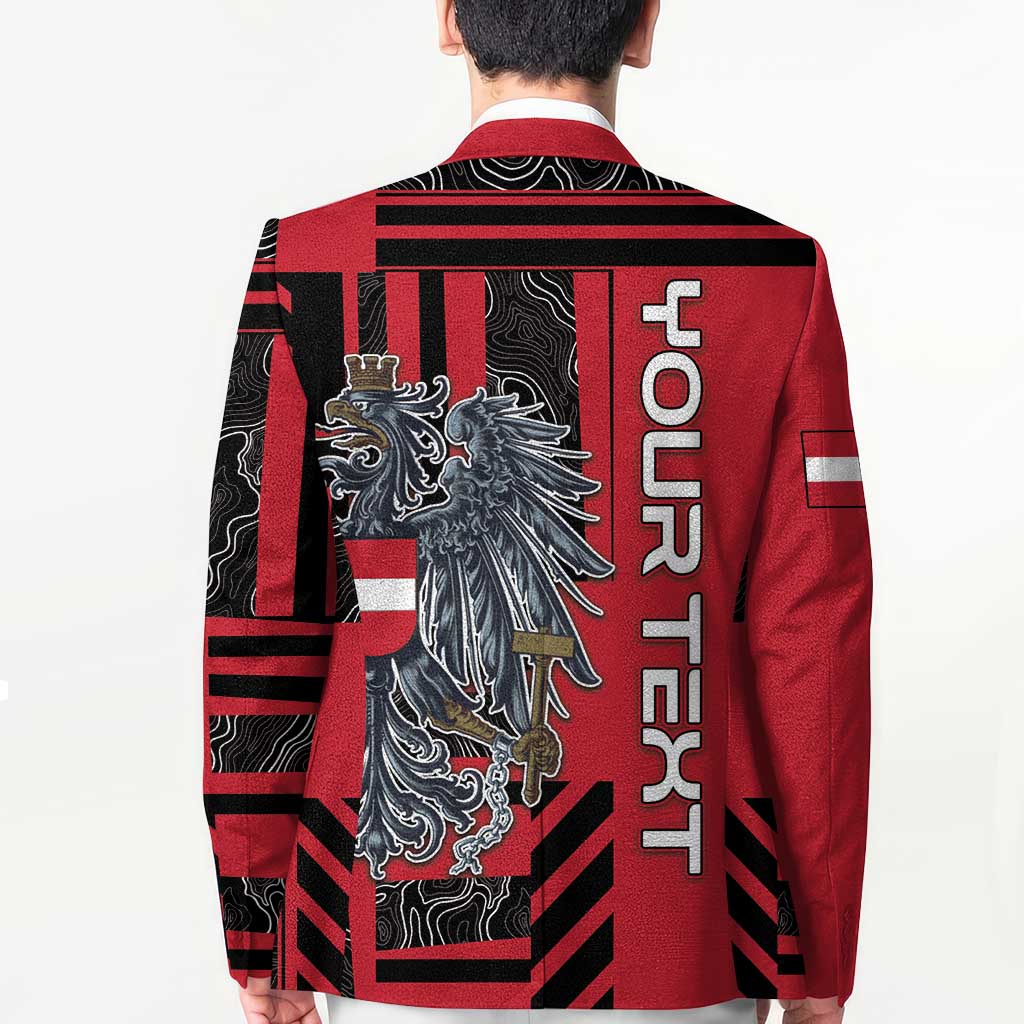 Personalized Austria Blazer Black Eagle Badge With Patterns - Wonder Print Shop