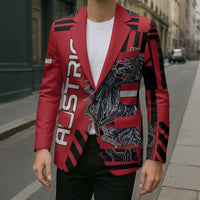 Personalized Austria Blazer Black Eagle Badge With Patterns - Wonder Print Shop