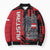 Personalized Austria Bomber Puffer Jacket Black Eagle Badge With Patterns - Wonder Print Shop