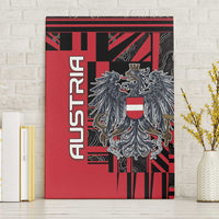 Austria Canvas Wall Art Black Eagle Badge With Patterns - Wonder Print Shop