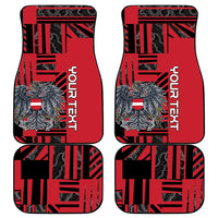Austria Car Mats Black Eagle Badge With Patterns - Wonder Print Shop