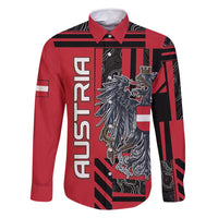 Personalized Austria Family Matching Long Sleeve Bodycon Dress and Hawaiian Shirt Black Eagle Badge With Patterns - Wonder Print Shop