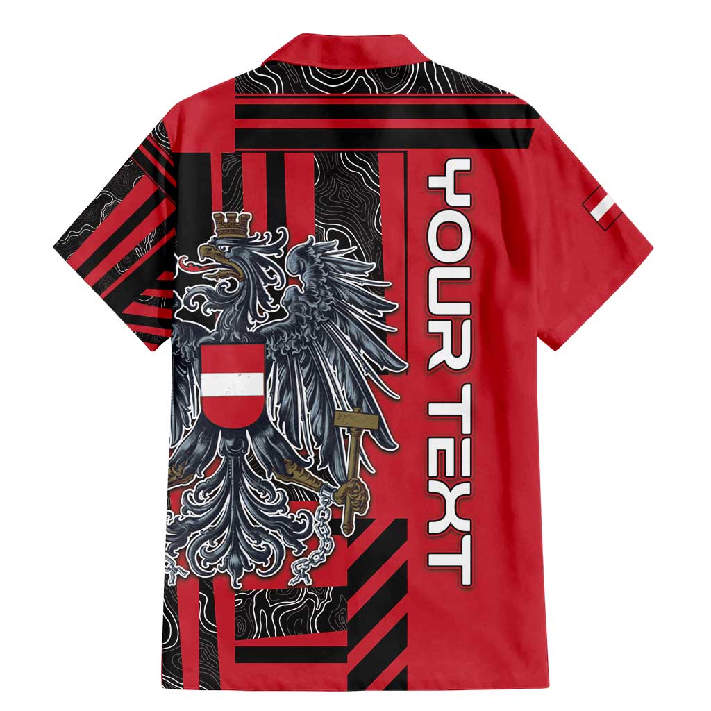 Personalized Austria Family Matching Mermaid Dress and Hawaiian Shirt Black Eagle Badge With Patterns - Wonder Print Shop