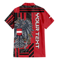 Personalized Austria Family Matching Mermaid Dress and Hawaiian Shirt Black Eagle Badge With Patterns - Wonder Print Shop