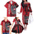 Personalized Austria Family Matching Off The Shoulder Long Sleeve Dress and Hawaiian Shirt Black Eagle Badge With Patterns - Wonder Print Shop