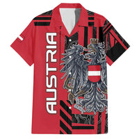 Personalized Austria Family Matching Off Shoulder Maxi Dress and Hawaiian Shirt Black Eagle Badge With Patterns - Wonder Print Shop