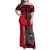 Personalized Austria Family Matching Off Shoulder Maxi Dress and Hawaiian Shirt Black Eagle Badge With Patterns - Wonder Print Shop