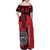 Personalized Austria Family Matching Off Shoulder Maxi Dress and Hawaiian Shirt Black Eagle Badge With Patterns - Wonder Print Shop