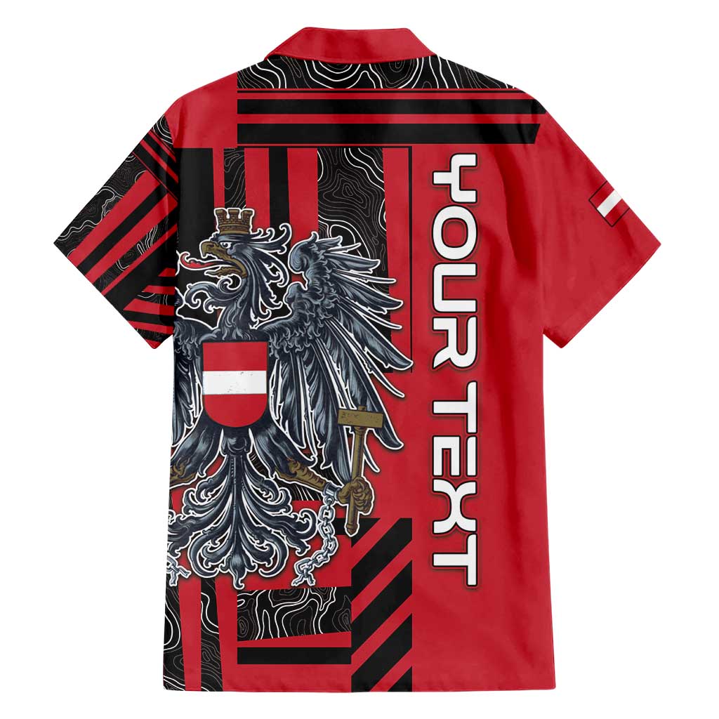 Personalized Austria Family Matching Short Sleeve Bodycon Dress and Hawaiian Shirt Black Eagle Badge With Patterns - Wonder Print Shop