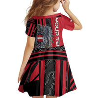 Personalized Austria Family Matching Summer Maxi Dress and Hawaiian Shirt Black Eagle Badge With Patterns - Wonder Print Shop