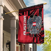 Austria Garden Flag Black Eagle Badge With Patterns - Wonder Print Shop