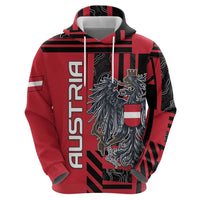 Personalized Austria Hoodie Black Eagle Badge With Patterns - Wonder Print Shop