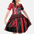 Personalized Austria Kid Short Sleeve Dress Black Eagle Badge With Patterns - Wonder Print Shop